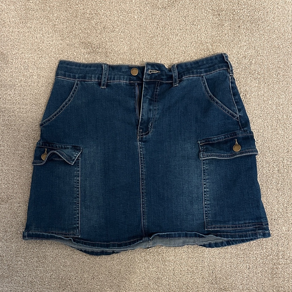 APRICOT Dark Blue Denim Mini Skirt